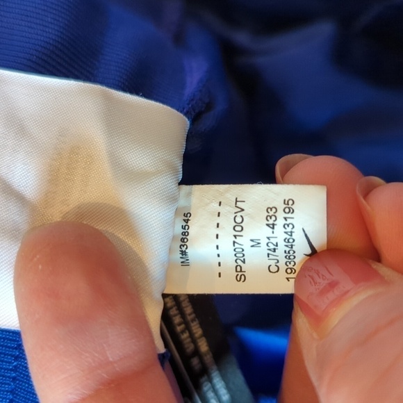 Nike Pants Athletic Pockets Logo Cobalt Blue Leg Zipper Girls Size Medium Track - Picture 8 of 9